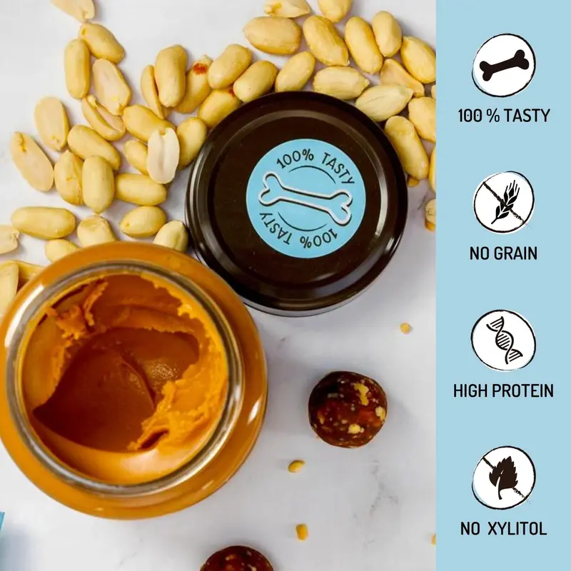Peamutt Dog Peanut Butter | Peanut Butter Dog Treat | Formulated for Dogs | No Added Sugar and Salt | No Sweeteners | Dog Friendly Texture | Perfect Dog Treat | Pack of 1x340g 1