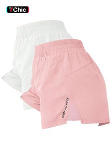 Women's Letter Print Shorts, Casual Comfy Breathable Shorts for Yoga Gym Workout Running, Ladies Bottoms for Summer, Athletic Shorts