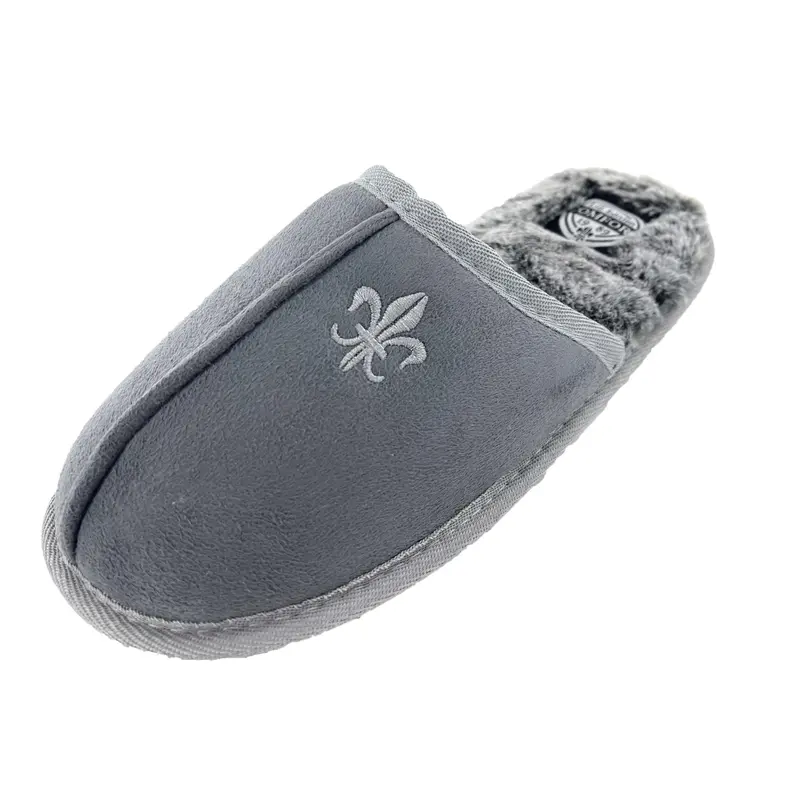 Men's Microfibre Slip-On Faux Fur Lined Memory Foam Mule Slippers 7