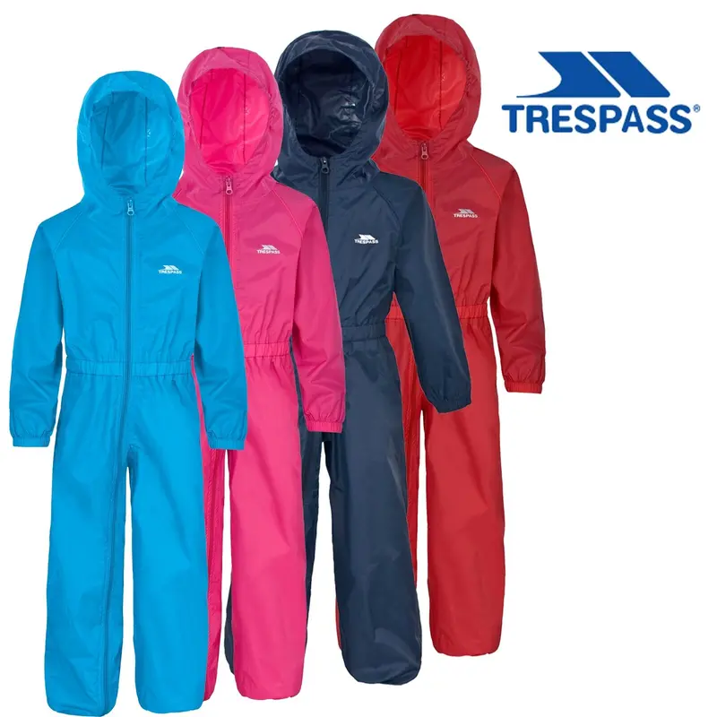 Trespass Boys Girls Rainsuit Waterproof All In One For Kids 2 0