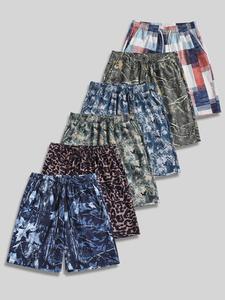 Men's Camo Print Loose Fit Shorts, Casual Comfy Breathable Shorts for Summer, Men's Bottoms for Daily Wear