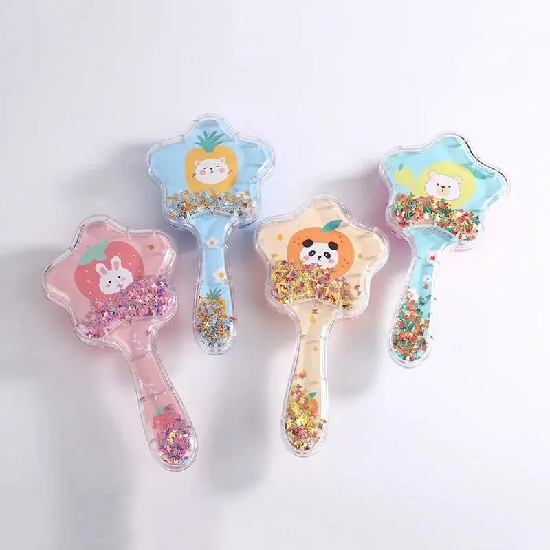 New Air Cushion Massage Comb Star Shape Sequins Quicksand Anti-knot Combs for Baby Kids Comb for Curly Hair 3
