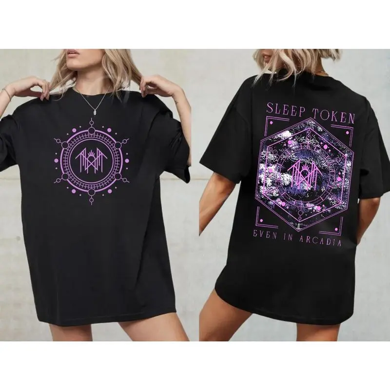 Sleep Token Even In Arcadia Album Flamingo 2 Sides T-shirt, Even In Arcadia Flamingo Emblem T-shirt, Cozy Sweatshirt and Hoodie, Perfect Gift for Rock Music Fans, Men and Women, Unique Merch for Enthusiasts 9