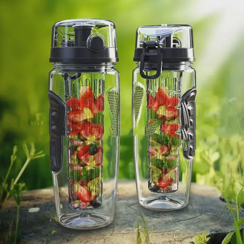 1000ml Fruit Infusing Water Bottle – 32oz Plastic Detox Infuser for Sports, Health, and Workout, Perfect for Baki and Nocta Fans 4