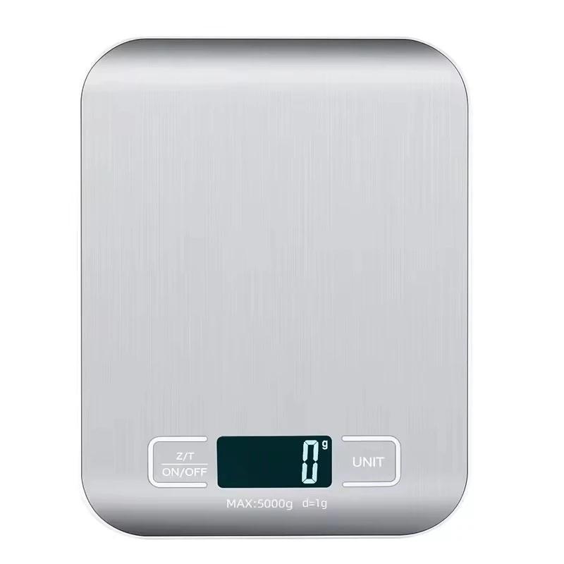 Digital Kitchen Scale LED Display 5kg/1g Stainless Steel Panel Electronic Scales Home Jewelry Food Snacks Weighing Baking Tools 2