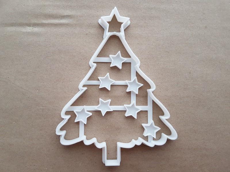Christmas Tree Star Xmas Shape Cookie Cutter Dough Biscuit Pastry Fondant Sharp Stencil Bauble Decorations Decorate Plant 3