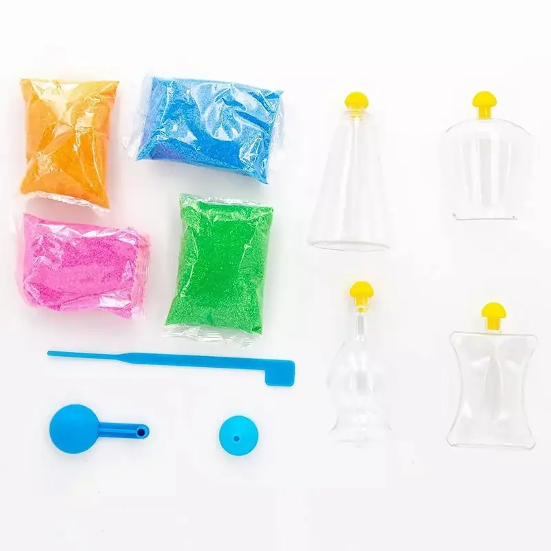 "DIY Sand Art Kit for Kids – Creative Craft Activity Set with Coloured Sand & Bottles" 3