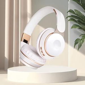 Folding Wireless Headphones PC Gaming Headset, Foldable Over Ear Wireless Electronic BT Headphones, Long Battery Life Audio HIFI Bass Earphone Earbuds, Wireless Headphone for Sports Music Work Use