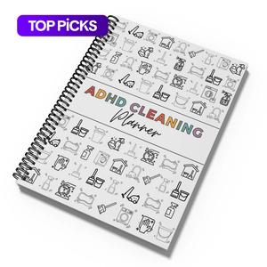 ADHD Cleaning and Organizing Toolkit, Weekly & Monthly & Annual Cleaning Checklist Notebook, Household Cleaning Schedule, Organizing Tips and Chore Planner