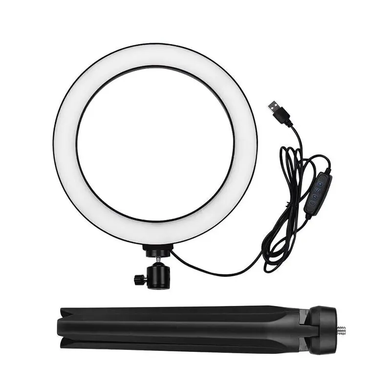 10" Led Selfie Ring Light with Tripod Stand & Phone Holder, Portable Selfie Fill Light, Smartphone Selfie Light Holder 3