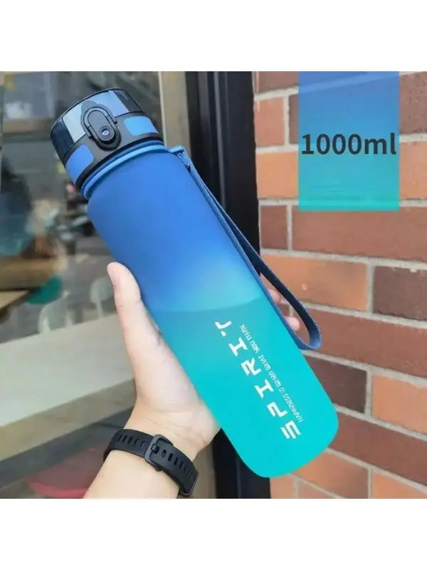 1L Sports Water Bottle High Capacity Plastic Fitness Portable Durable Camping Hiking Workouts Outdoor Sports Cups 4