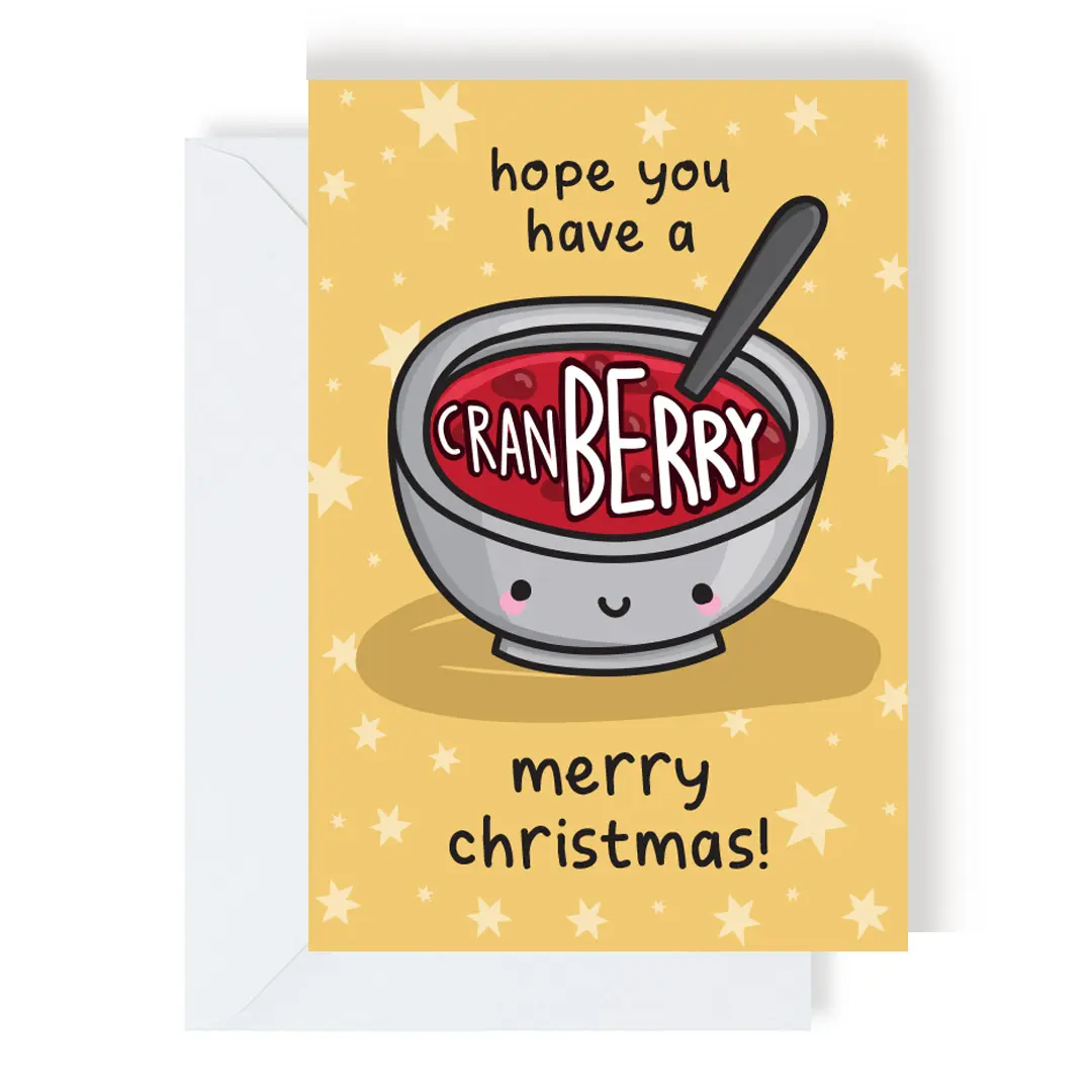 Cranberry Christmas Greeting Card