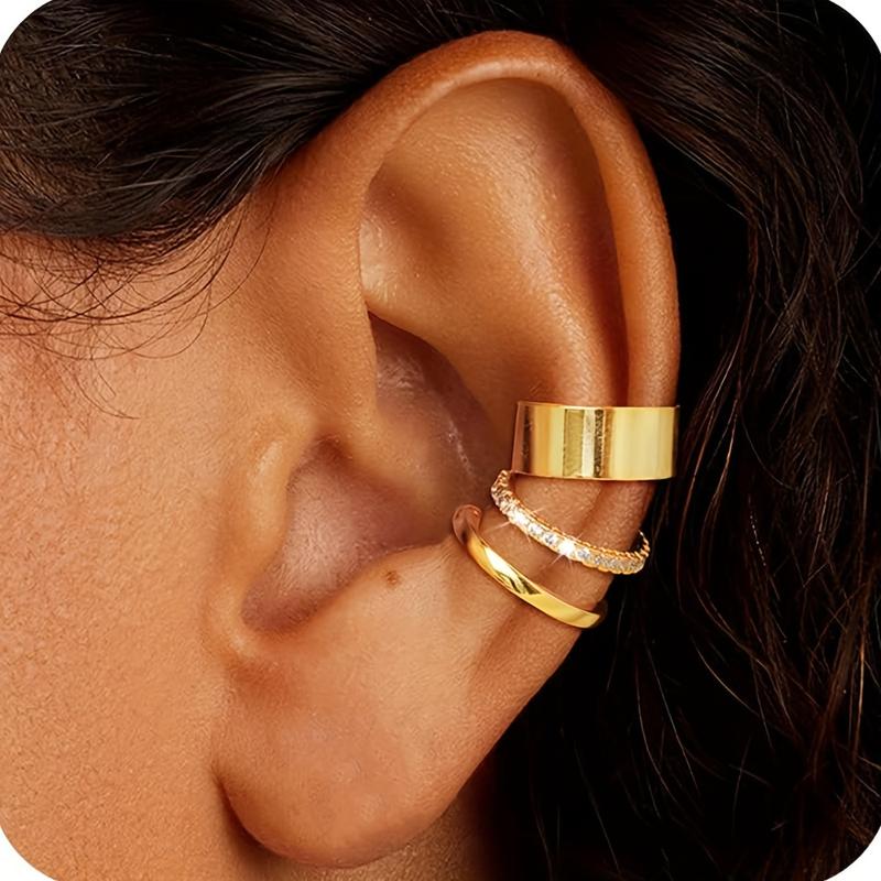 Product Introduction of Elegant Ear Cuffs for Women - Clip-On Non-Piercing Hoop Earrings, Simple Fashion Cuff Design, Party & Daily Wear, Ideal for Valentine's Day Gift, One Size Fits All Seasons 1
