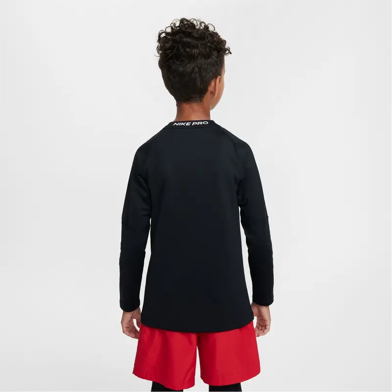 Nike Boys Pro Big Kids (boys) Dri Fit Long Sleeve Training Crew Neck Top Sports 2