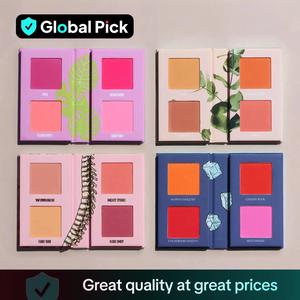 Made By Mitchell Mini Blush Book, 1 Count Pressed Blush Palette, Long Lasting Blush for Daily Makeup, Lightweight Blush, Soft Color Shadow, Suitable for All Skins, Cosmetics