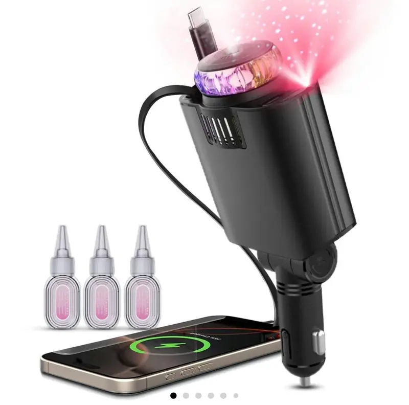 5-In-1 Smart Devices Charging Cable,Aromatic Smoke Air Freshener Metre Long With 240V Of Fast Charging Made For Durability And Functionality Wireless Electronic Cellphone 0