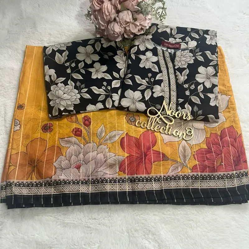 Bin Saeed Printed 3 Piece Pakistani suits Summer lawn collection medium to 3xl have palazo..