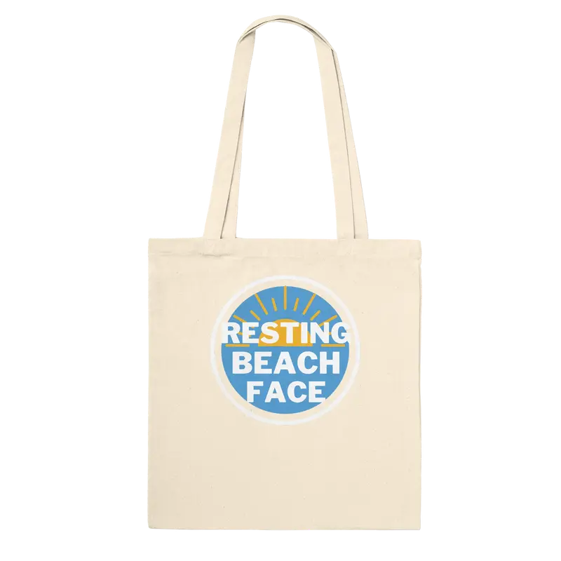 RESTING BEACH FACE Tote Bag – Eco-Friendly 100% Cotton Carryall 1