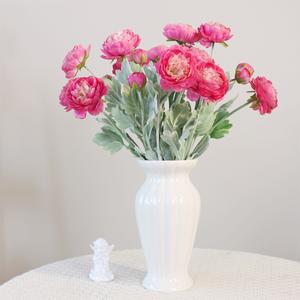 6PCS Artificial Peony Silk Flowers Bouquet for Wedding Party Centerpiece Home Decor (without vase)