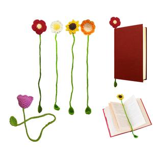 Handmade Flower Design Bookmark, 1 Count Cute Crochet Flower Bookmark, Personalized Handmade Daisy Bookmark Gift for Book Lover, Teacher, Book Accessories