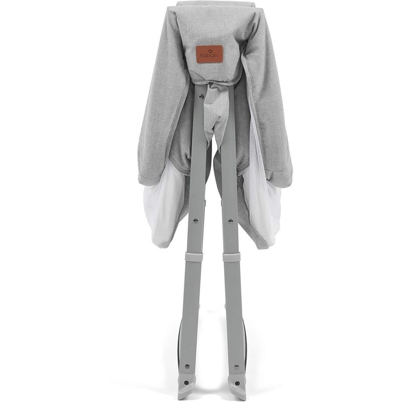 Sleep and Stay Folding Crib Folds with One Hand Includes Travel Bag, Grey, 2