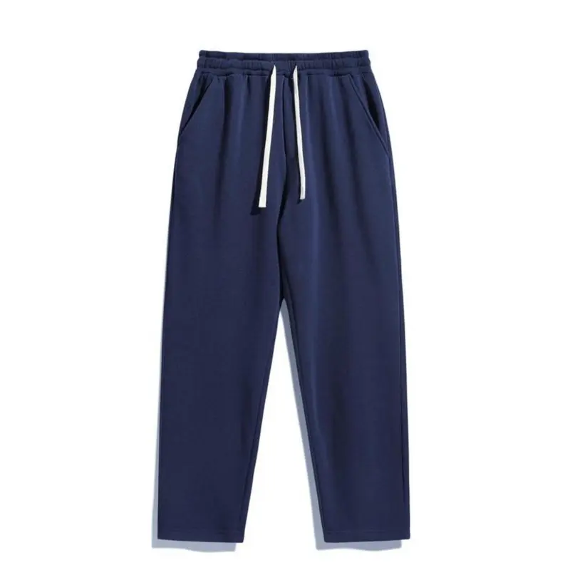 Men's Regular Fit Solid Drawstring Waist Sweatpants, Casual Pocket Design Pants for Fall & Winter, Men's Trousers for Daily Wear, Work Trousers Men, Close Up Pants 1