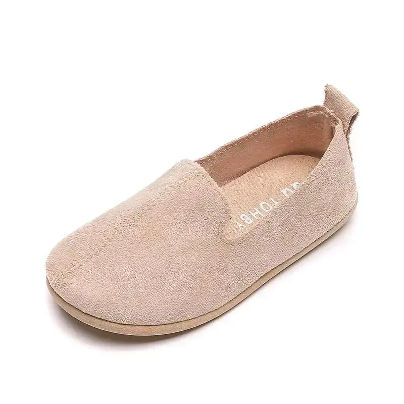 Children's Flat Shoes New Candy Color Simple Casual Shoes Loafers Slip-on Flats Lightweight Boys Girls Leather Shoes Moccasins 4