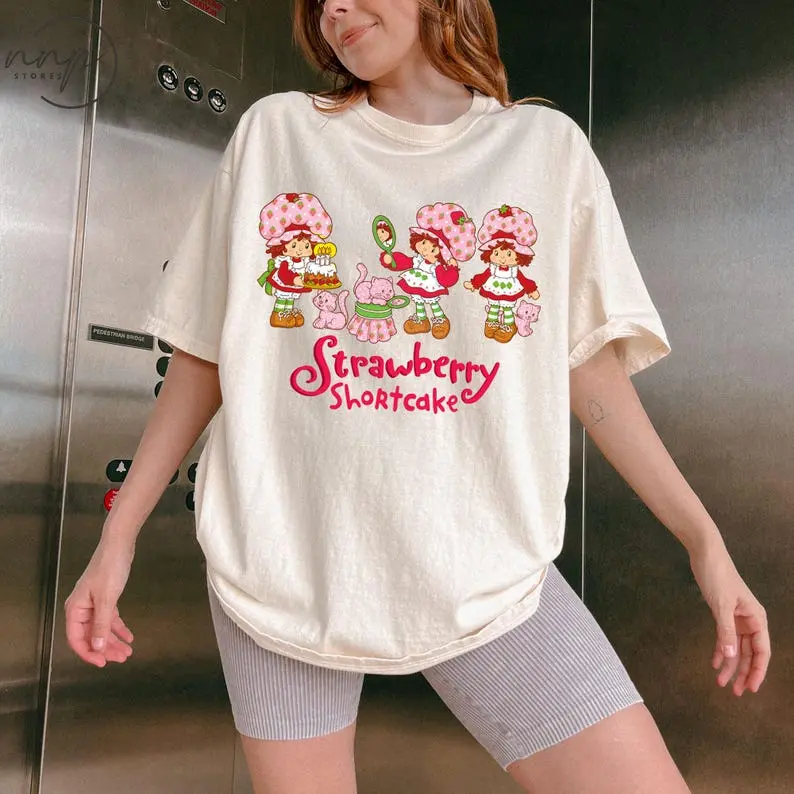 Strawberry Shortcake Shirt, Strawberry Cartoon, Strawberry Big Friendship, Berry Sweet, Cartoon 80s Shirt, strawberry shortcake dtf