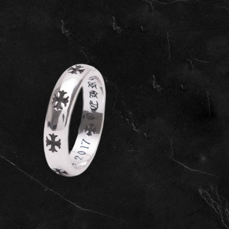 Chrome Hearts Floral Cross Ring – Titanium Steel Engagement Rings | Bold Streetwear Jewelry For Men & Women | Anti-Rust Durable Band 5