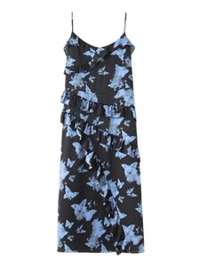 🔥 1 Watercolor Butterfly Slip Dress｜Adjustable Slim Straps + Tiered Hemline｜60KG+ Curvy Queens' Resort to Daily Breathable Pick