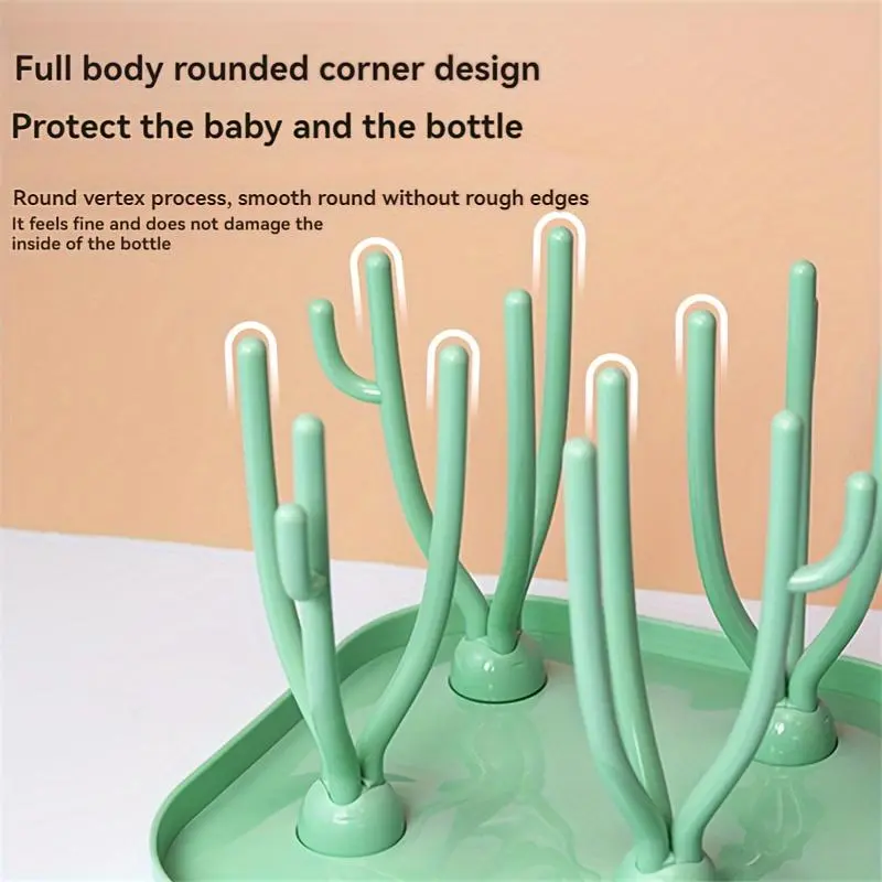 Green Multifunctional Portable Drying Frame, Bottle Holder, Removable Drying Stand 6