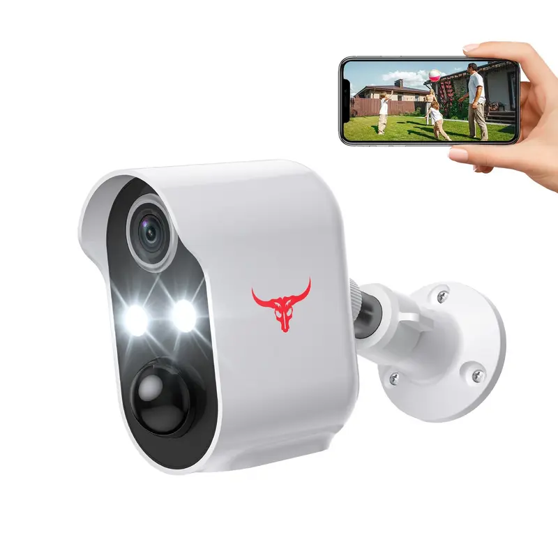 [1 Day Flash Deal] Wireless Outdoor Security Camera, 1080P HD, Battery WiFi CCTV, AI Human Detection, 2-Way Audio, Colour Night Vision, Cloud, 2 Spotlights airport  security  camera cctv  camera 0