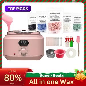 【Fast Delivery】Waxing Kit, Wax Pot for Hair Removal,Mother's Day gift,Wax Heater Kit for Waxing Professional, 5 Packs Wax Beads and 20 Applicator Sticks, Painless Waxing Machine for Full Body Waxing Bee Body Care Silky Smooth Comfort Cream