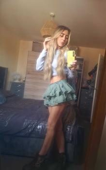 Product Review of Low Rise Pleated Tiered Hem Skort from C**L 🤠** 0