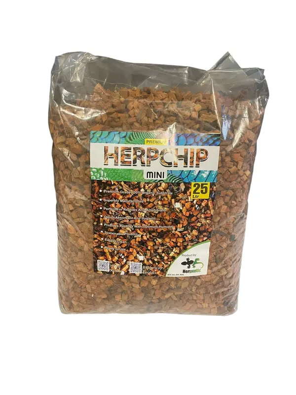 Herp Chip - Mini Chip Reptile, Amphibian & Invertebrate Substrate - 100% Organic Coconut Husk 3