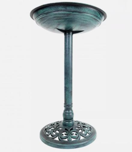 NEW! Traditional Ornamental Garden Pedestal Bird Bath Outdoor Water 1