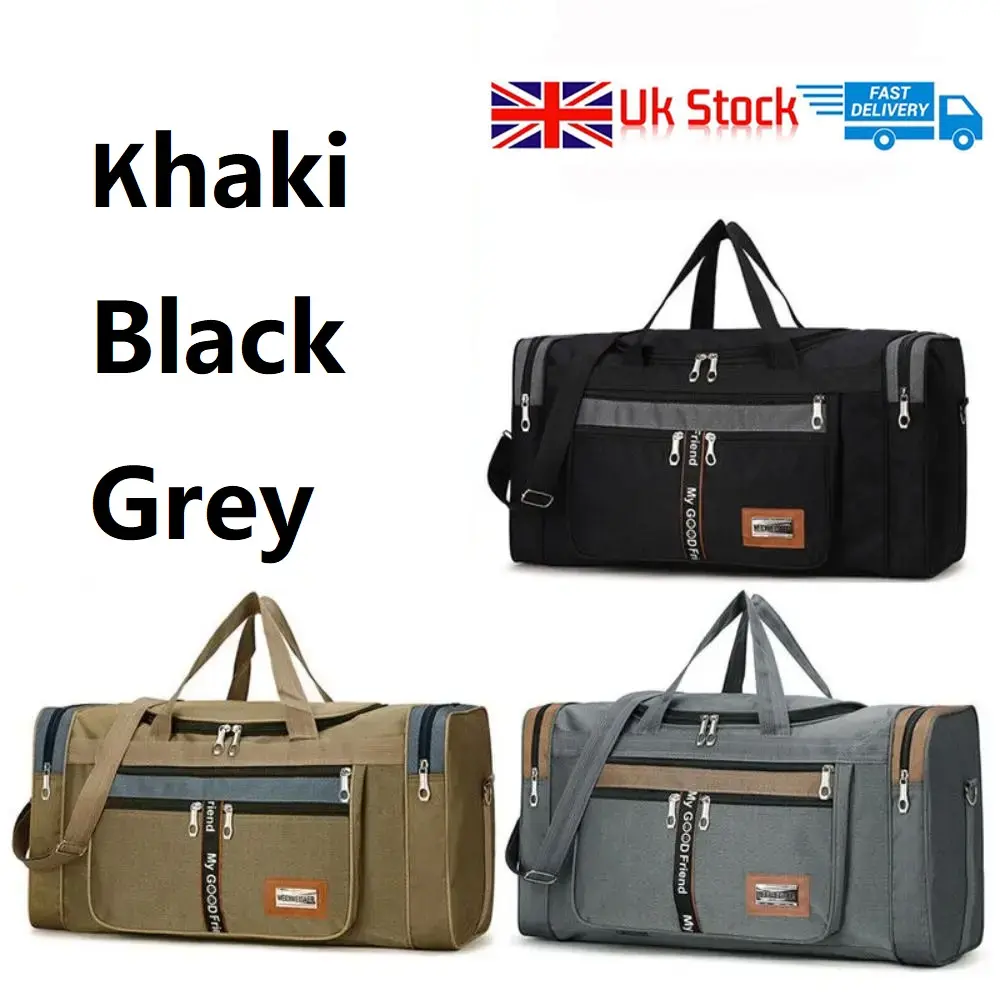 Men's and women's travel bag, large handbag, foldable weekend overnight bag with shoulder strap, lightweight and waterproof Camping Outdoor Sport Gym foldable  travel  bag