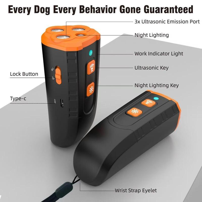 Dog Bark Deterrent Device Stops BadBehavior -No need yell or swat, Just point toa dog, Hit the button -Long-range ultrasonicanti bark tool 1