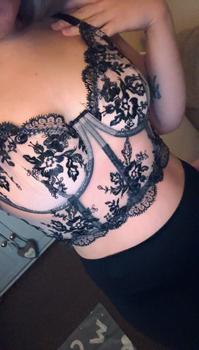 Product Review of Liliosa Lingerie DOLCE High Quality Classy Floral Embroidery Mesh Sheer Lace 2 Piece Lingerie Set, Black Elegance Corset (Bra Clasp + Adjustable Pants), Comfort Womenswear, Strappy Longline Matching, Sexy Lingerie Thong, Everyday Women Naughty Lingerie Br from s**0 0