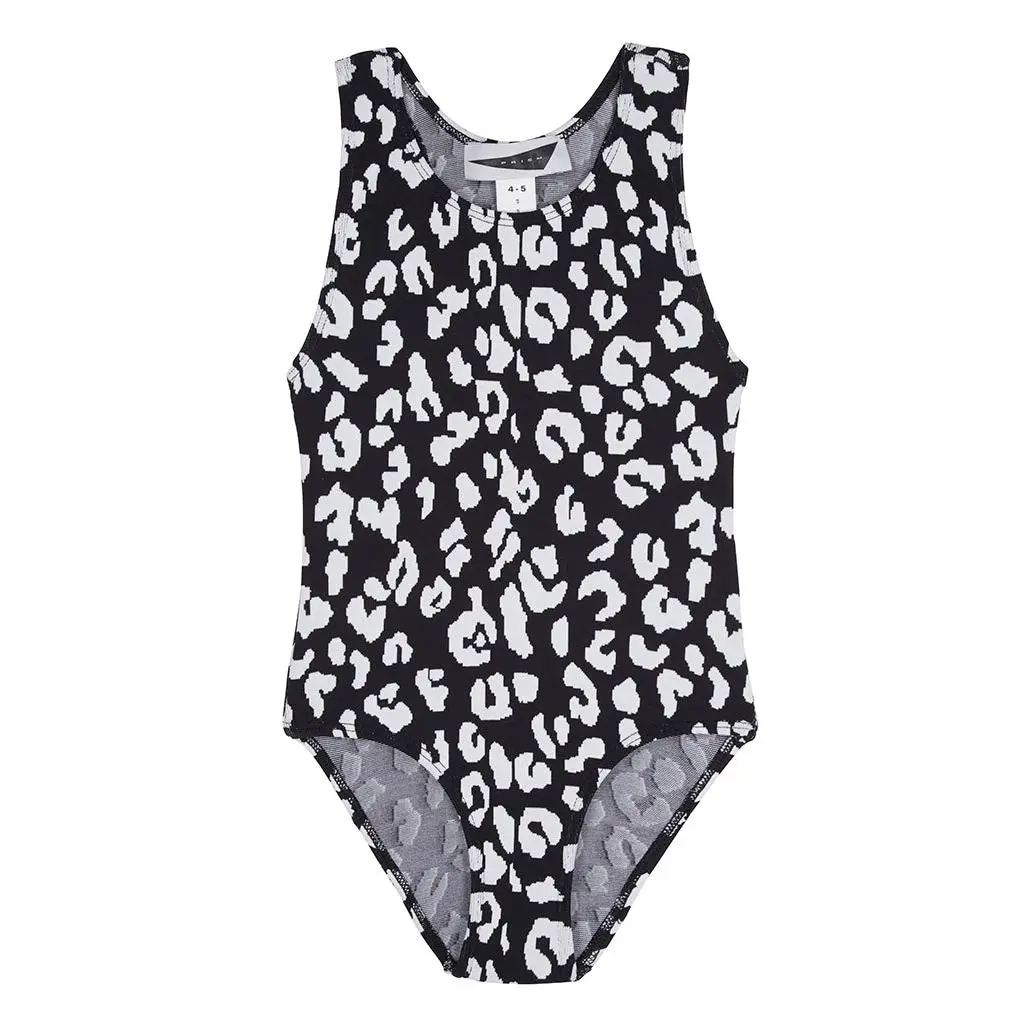 GIRLS' LOS ANGELES Swimsuit | Black Leopard