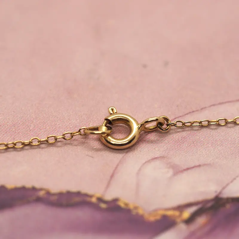 Yellow Gold Diamond Circle Pendant on a 22"-24" Chain 5