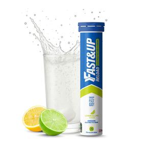 Fast&Up Reload – Lemon & Lime– Effervescent Tablets – Instant Electrolytes for Rapid Hydration & Energy - Added Vitamin C & B12 for Performance, Wellbeing, Travel & Recovery – Vegan