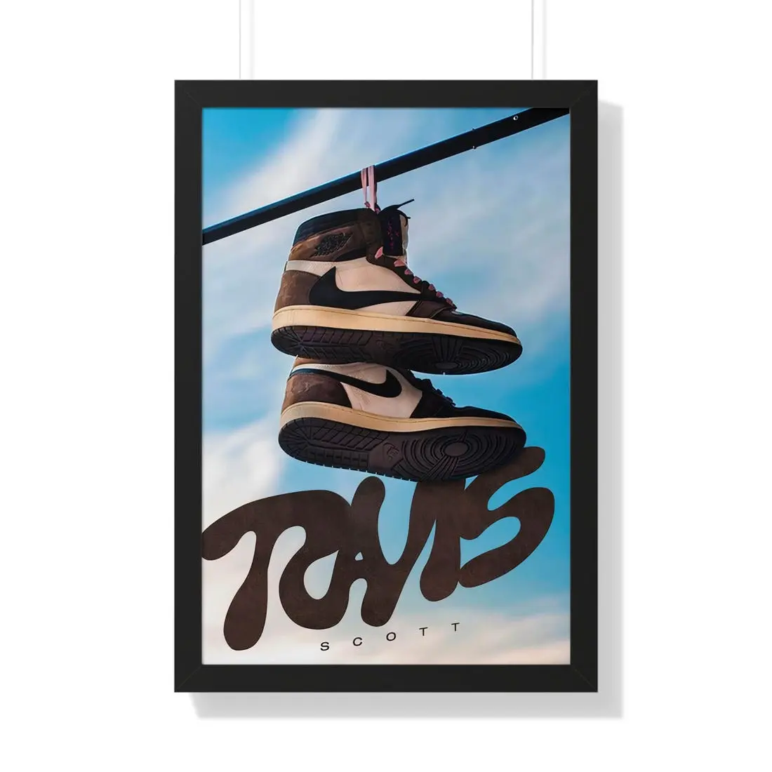 Vintage Rapper Travis Scott Sneakers Poster, Decor Home Decor, Wall Art Print