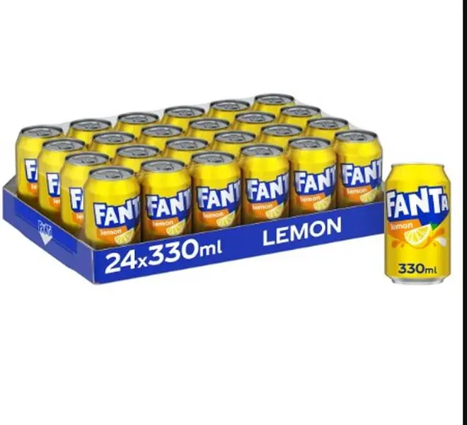 Fanta Lemon 330 ml Cans Pack of 24 – Refreshing Fizzy Drink for Parties, Events, or Daily Sipping Beverage