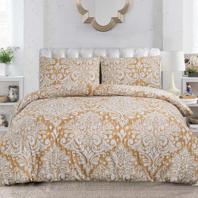 3 Piece Quilted Patchwork Bedspread Throw Single Double King Size Bedding Set 3