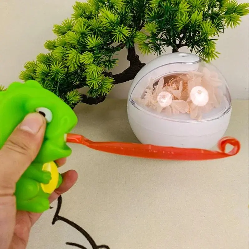 Children Creative Decompression Fidget Toys Pinch Frog Dinosaur Sticking Tongue Out Relieve Stress Toy Christmas Gifts For Kids 5