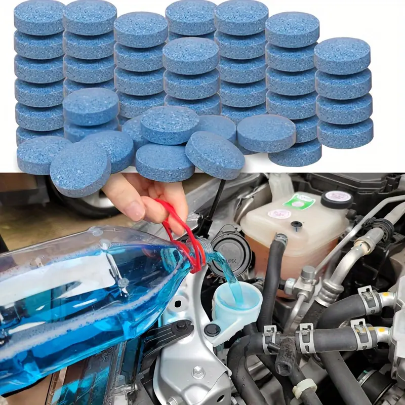 Streak-Free Effervescent Tablets - Car Windshield Cleaner - Oil And Stain Removal - Ideal for All-Season Use 1