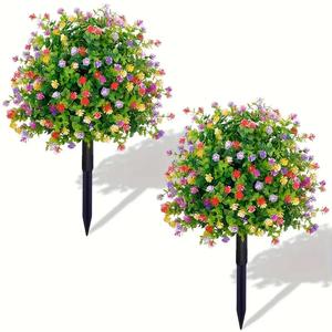 Artificial Eucalyptus Bonsai, 1 Set Flower Pot with Ground Pole, Decorative Plant for Indoor, Garden, Terrace, Porch Decoration