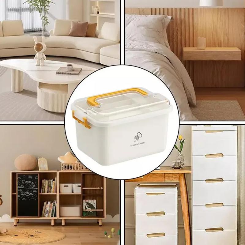 Portable Large-Capacity Medicine Storage Box – First Aid Organizer for Tablets, Pills, Bandages & Medical Supplies | Secure Locking Lid, Travel-Friendly Design for Home, Office or Car Use 5