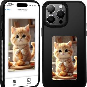 AI Smart 4 Color Ink Screen Phone Case, 1 Count NFC Personalized Projection Color DIY Ink Screen Phone Case, Phone Accessories for iPhone Series